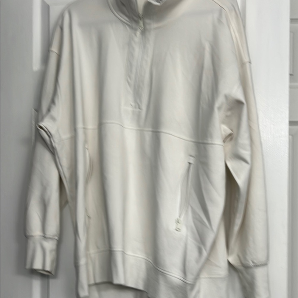 NWOT Old Navy Dynamic Fleece Cream Half-Zip Sweater